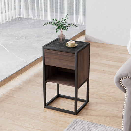 Warmsprings Modern Corner Cabinet Side Table