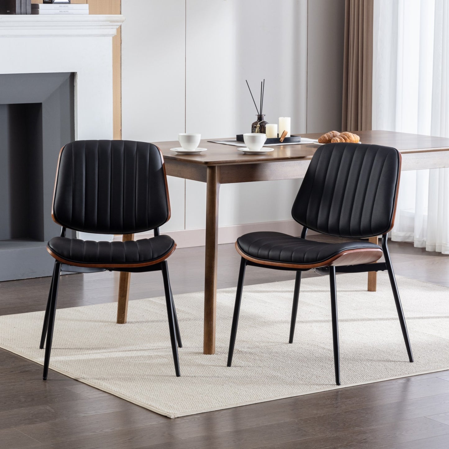 Irvington Mid-Century Retro Faux Dining Chairs