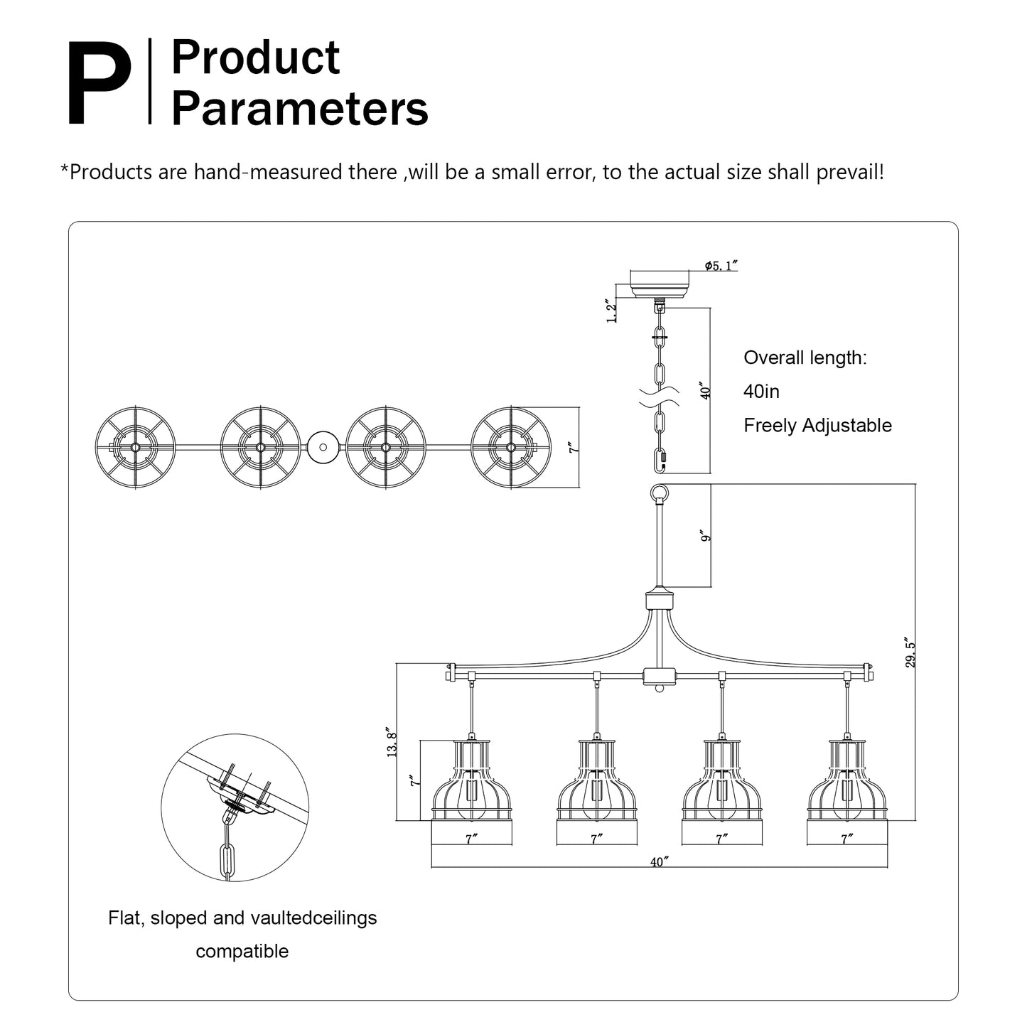 Jiron Industrial Farmhouse Linear Chandelier
