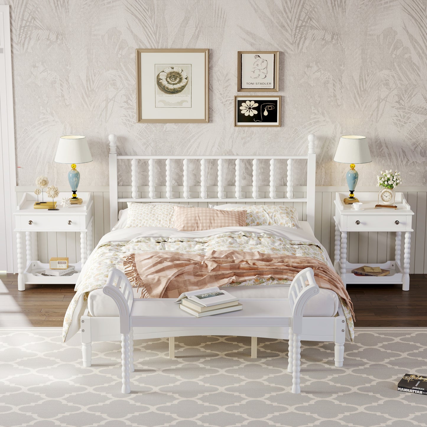 Warmsprings Mid-Century Gourd Shaped Retro Bedroom Set