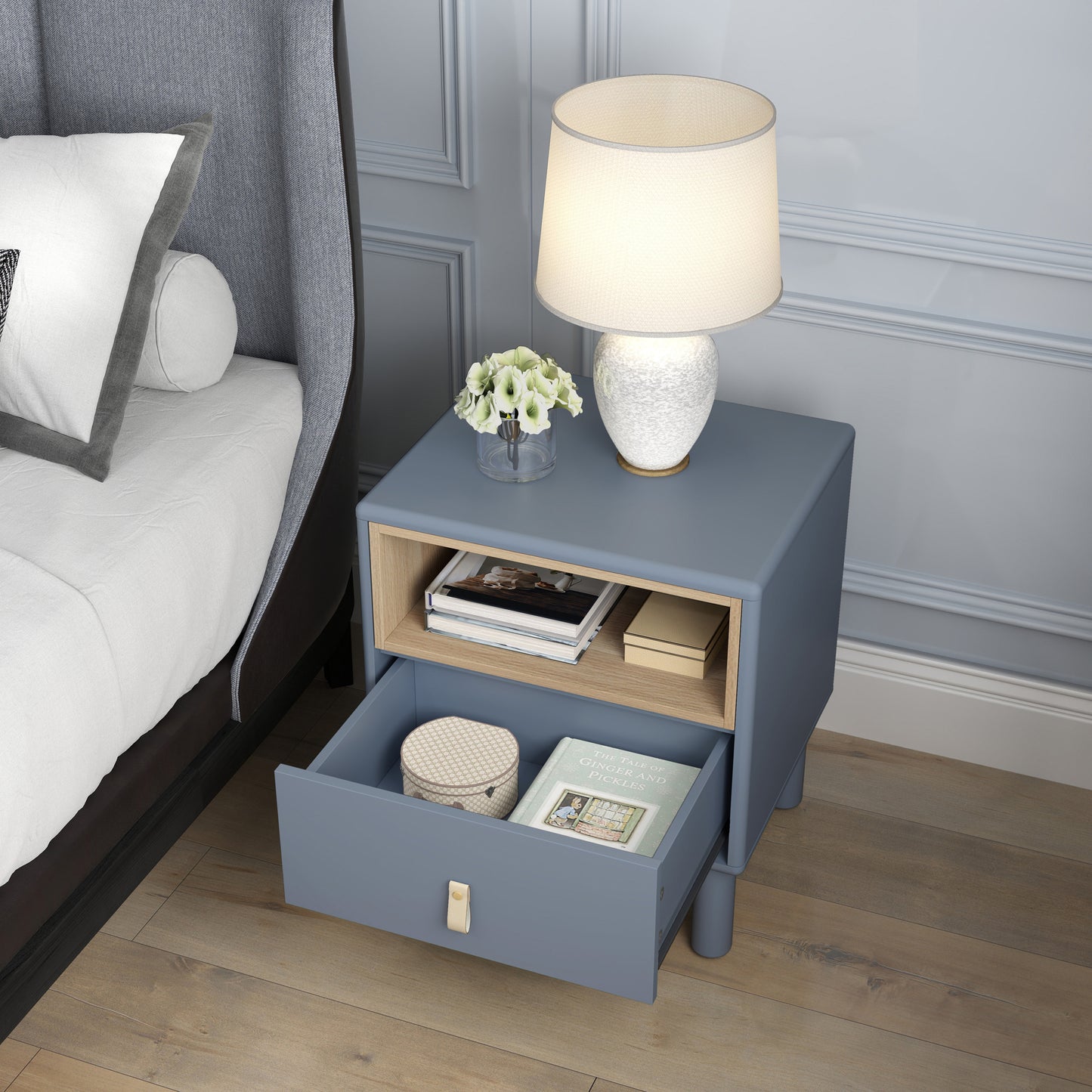 Jiron Modern Compact Drawer Table