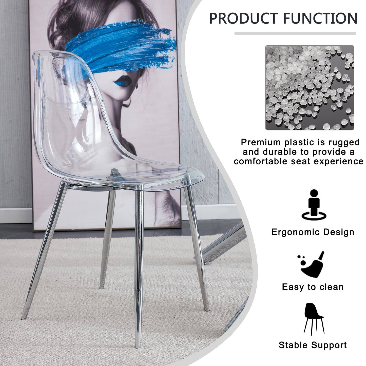 Fitch Contemporary Crystal Dining Chairs