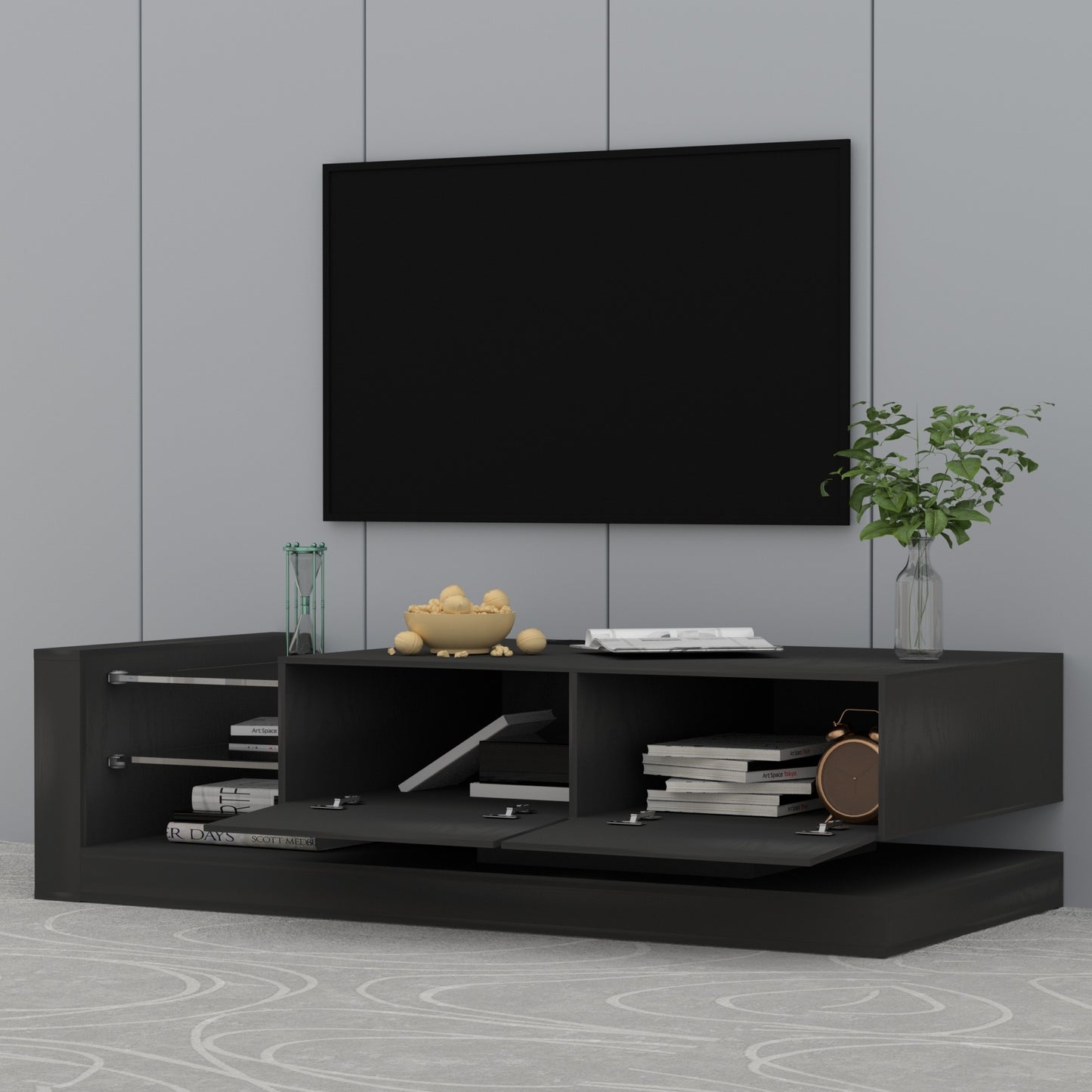 Fremont Modern TV Console with RGB LED Lights