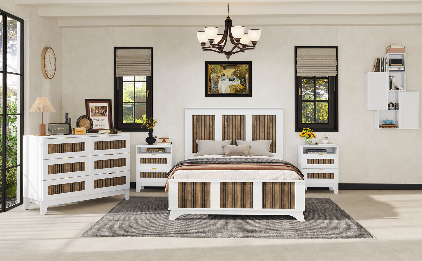 Calista Modern Farmhouse Classic Bedroom Set