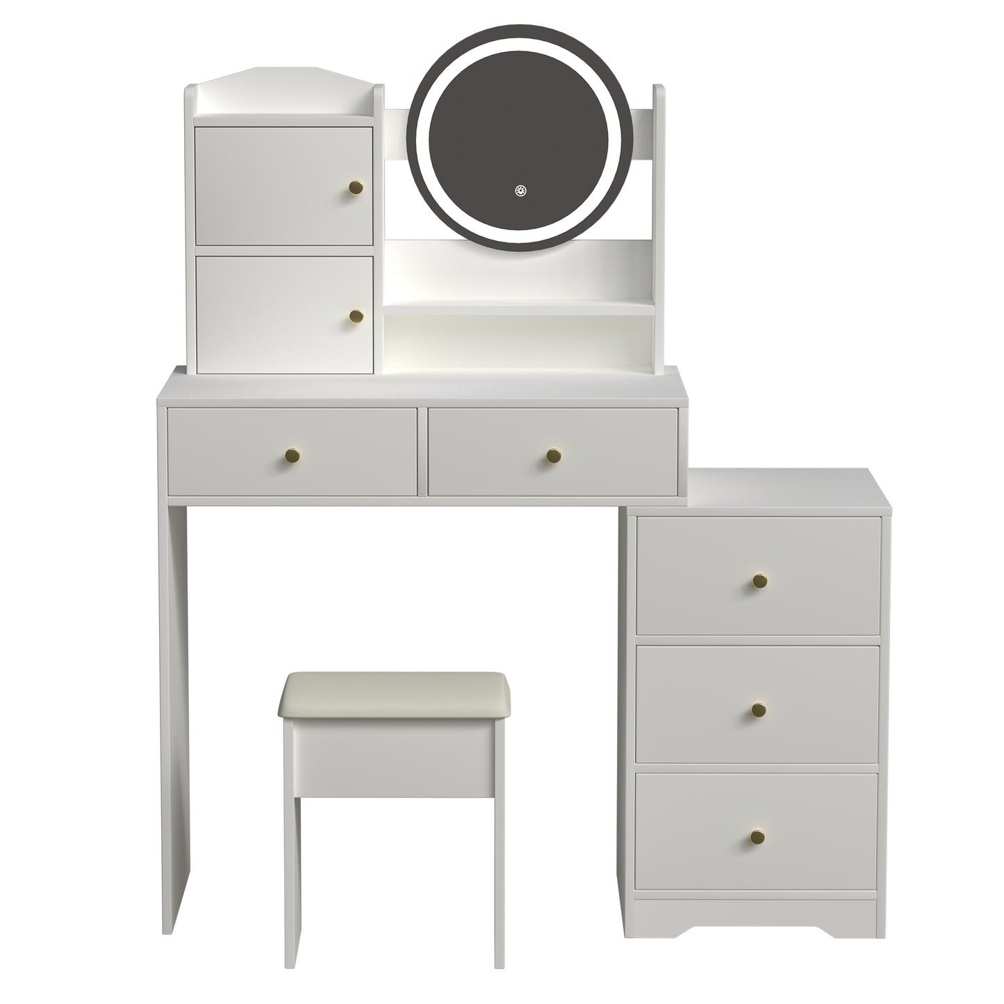 Calista Contemporary Velvet Vanity Desk