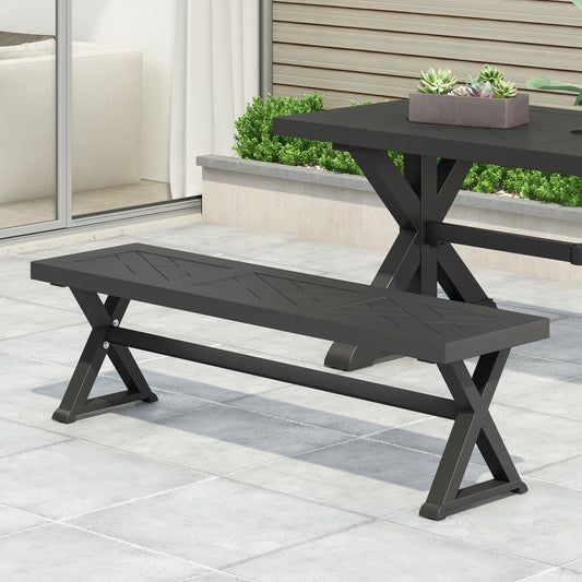 Niles Traditional Velvet Antique Dining Bench