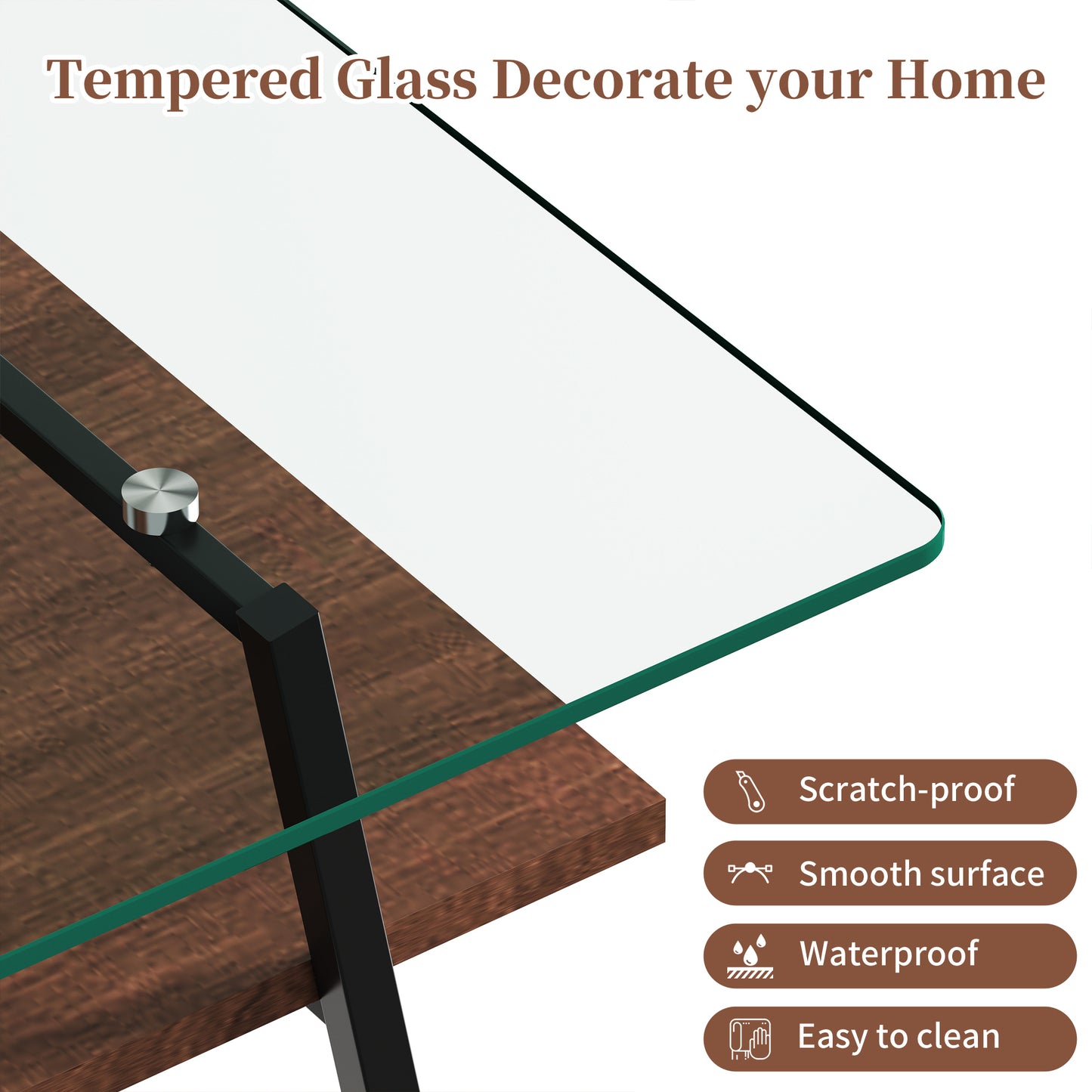 Lula Modern Glass Coffee Table