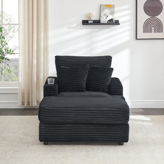 Luz Contemporary Corduroy Lounge Chair