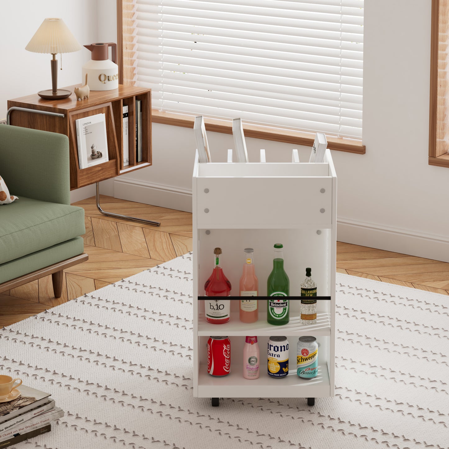 Marites Modern Kitchen Cart Spice Rack