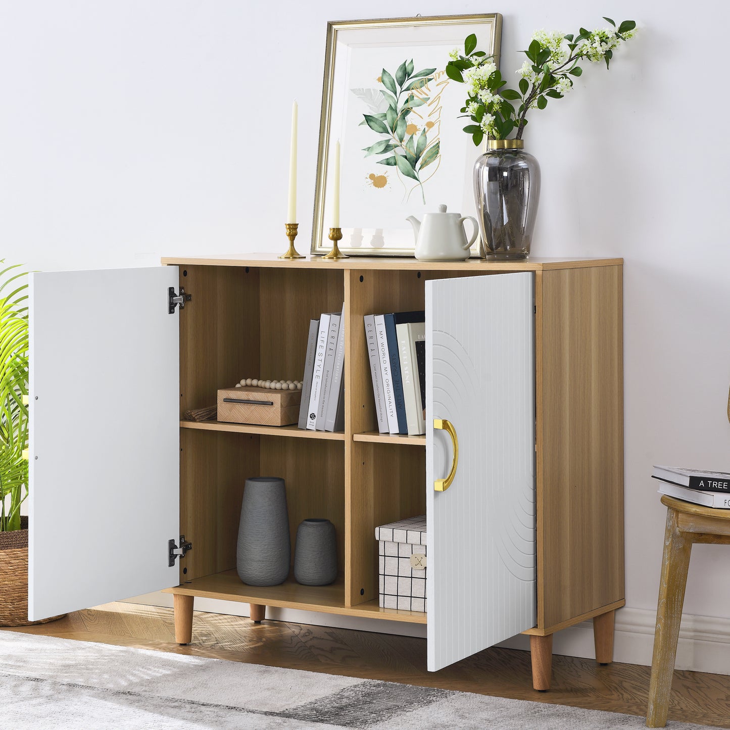 Silverleaf Modern Freestanding Storage Cabinet