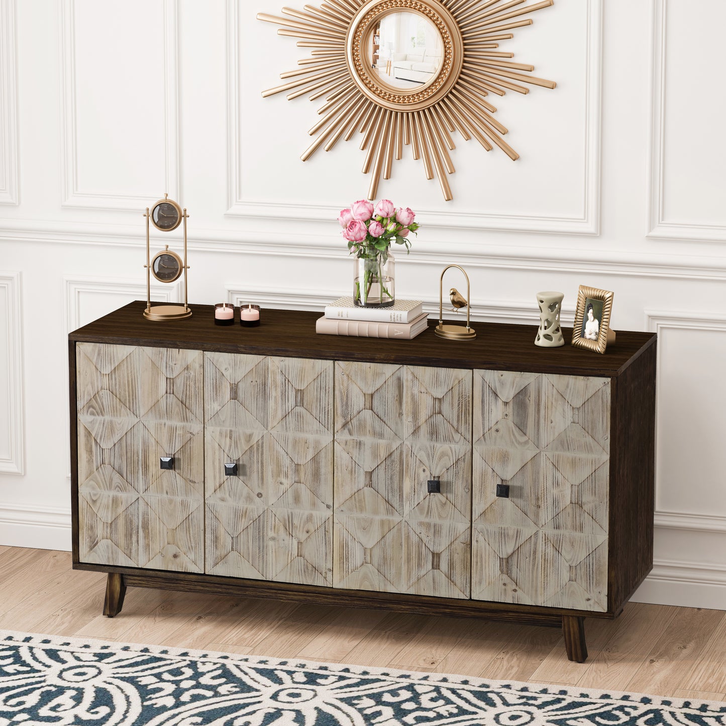 Fitch Mid-Century Storage Sideboard Freestanding Cabinet