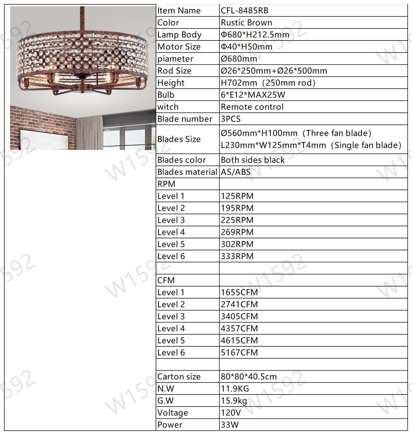 Lula Contemporary Crystal Ceiling Fan Chandelier