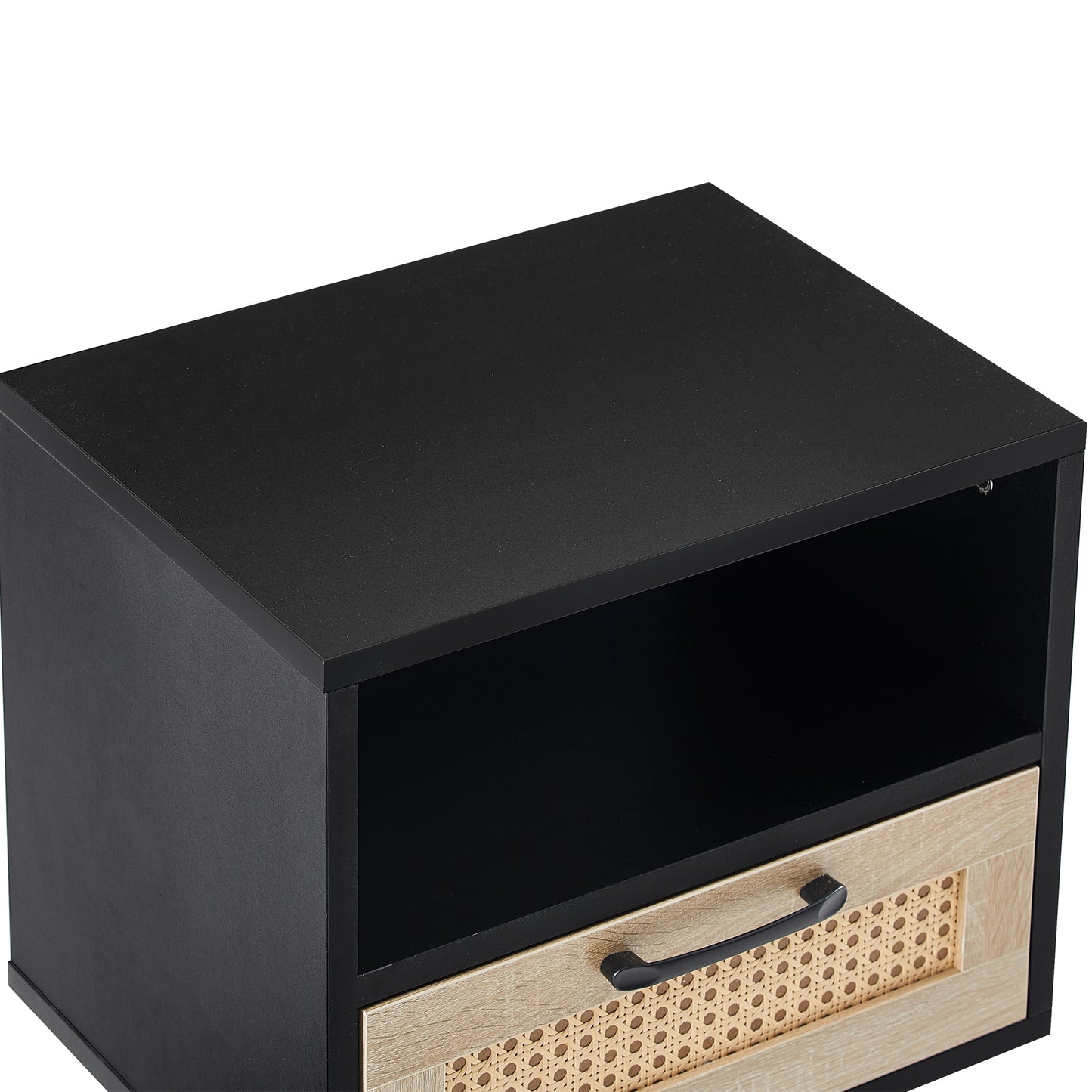 Ghivi Modern Rattan End Table Drawer