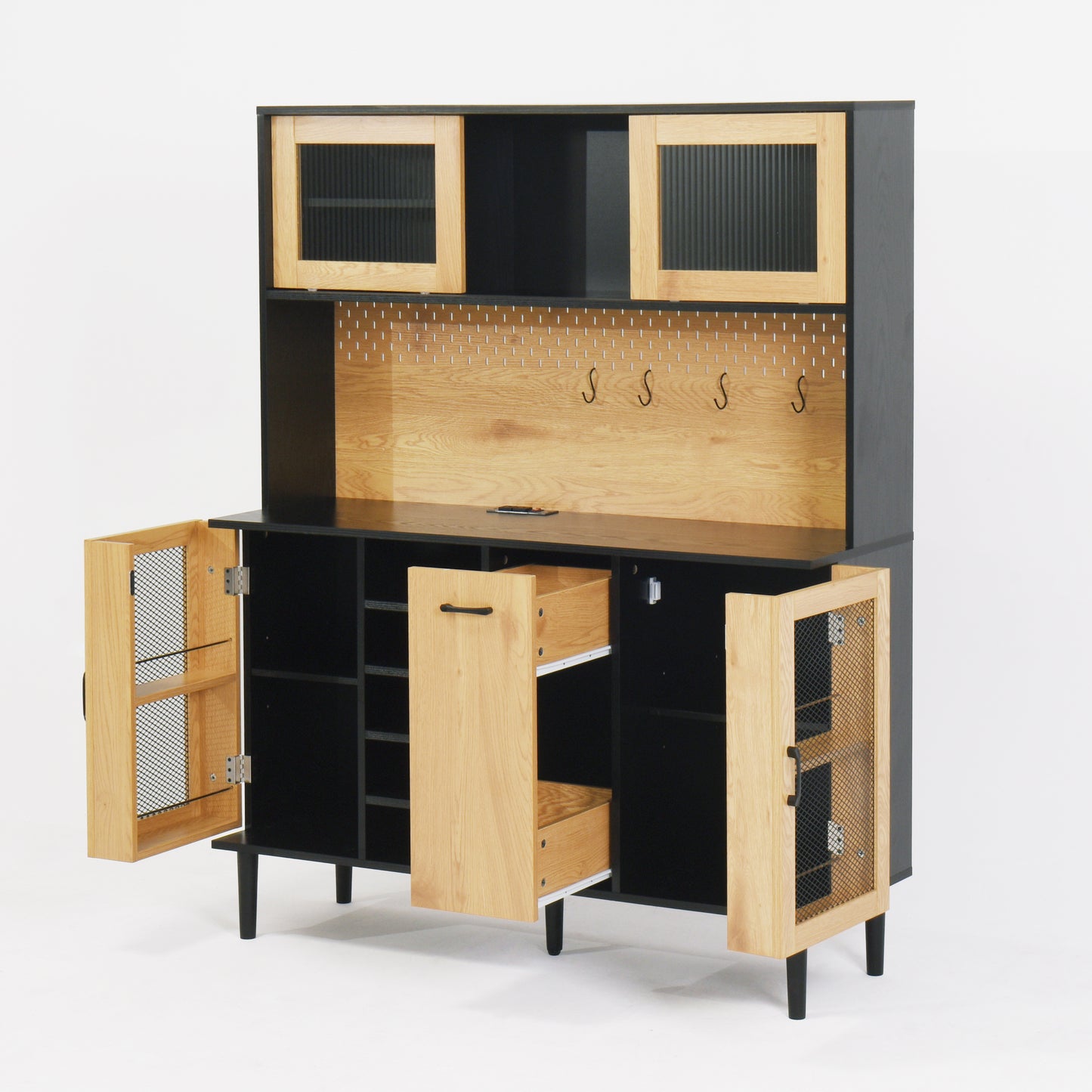 Somerset Modern Velvet Buffet Sideboard Cabinet