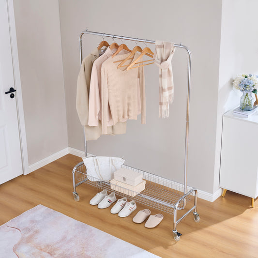 Marcel Industrial Velvet Garment Rack
