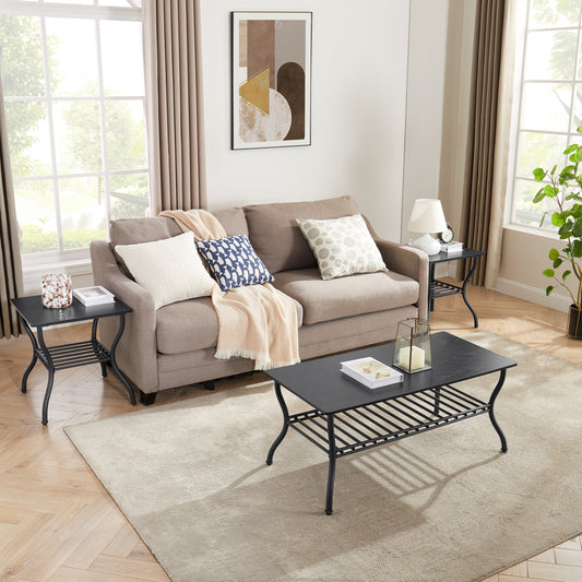 Elmcrest  Modern 3-Piece Coffee Table Set with Sturdy Base