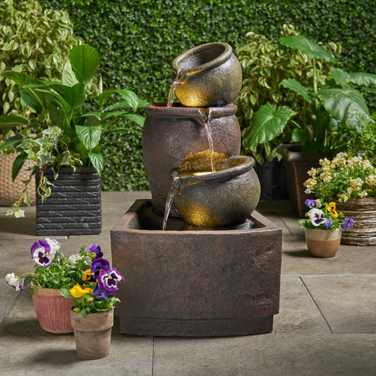 Centerville Modern Rustic Outdoor Fountain