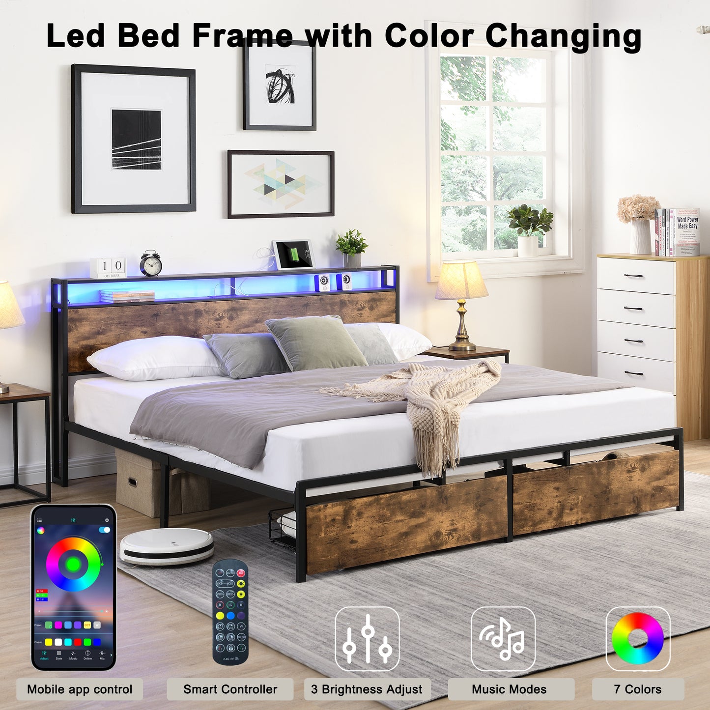 Lula Modern Storage King Bed