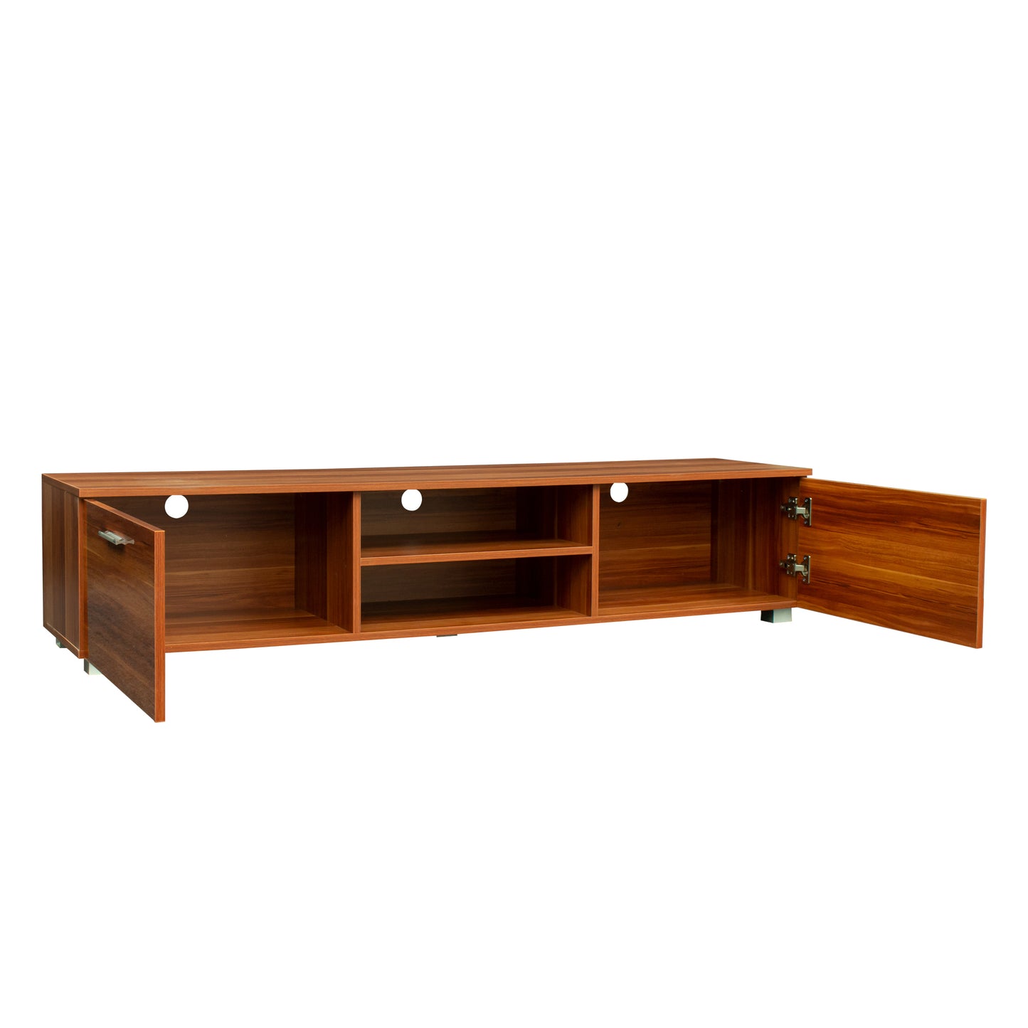 Emery Modern Walnut TV Stand Cabinet Entertainment