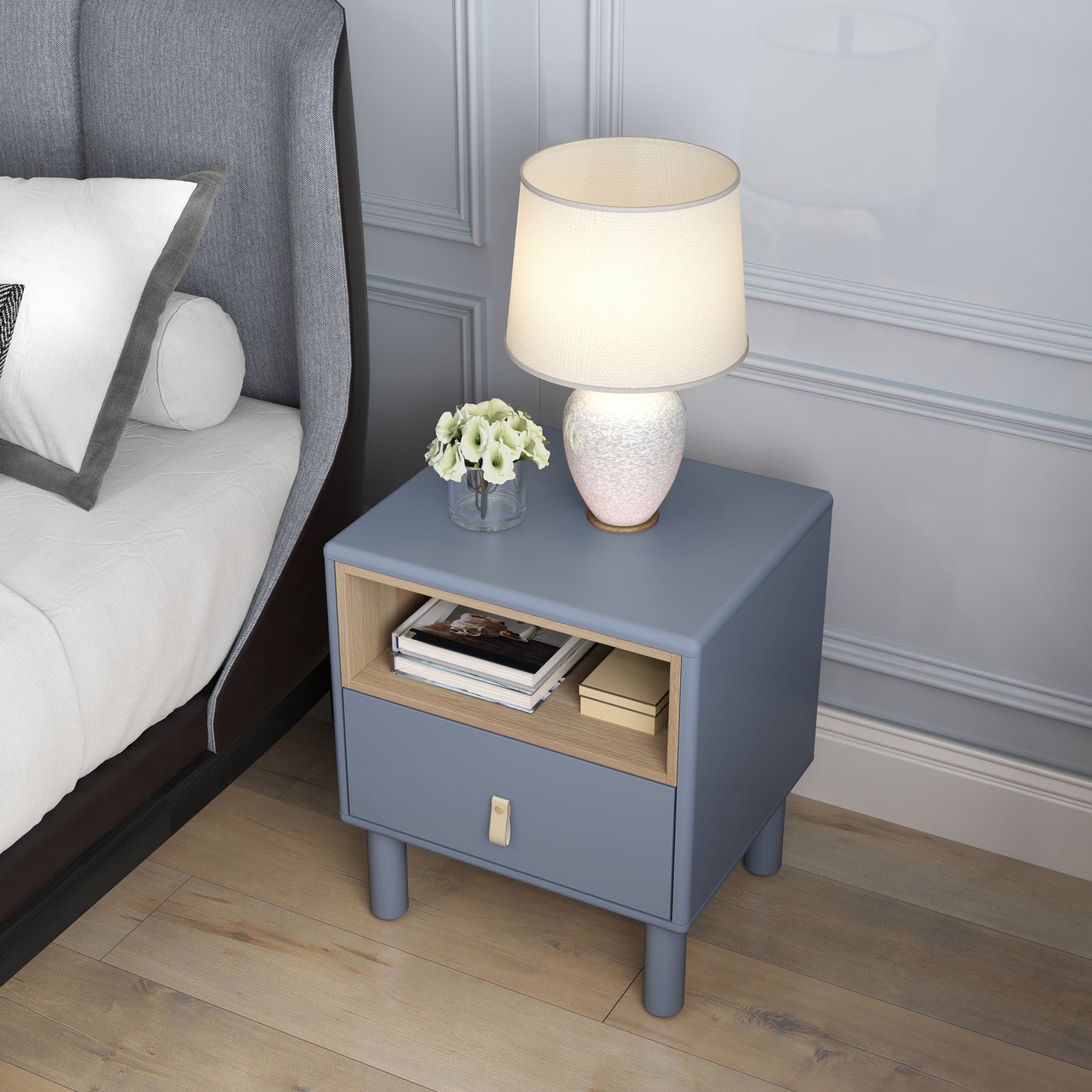 Jiron Modern Compact Drawer Table