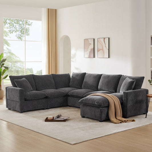 Marites Contemporary Chenille Modular Sofa