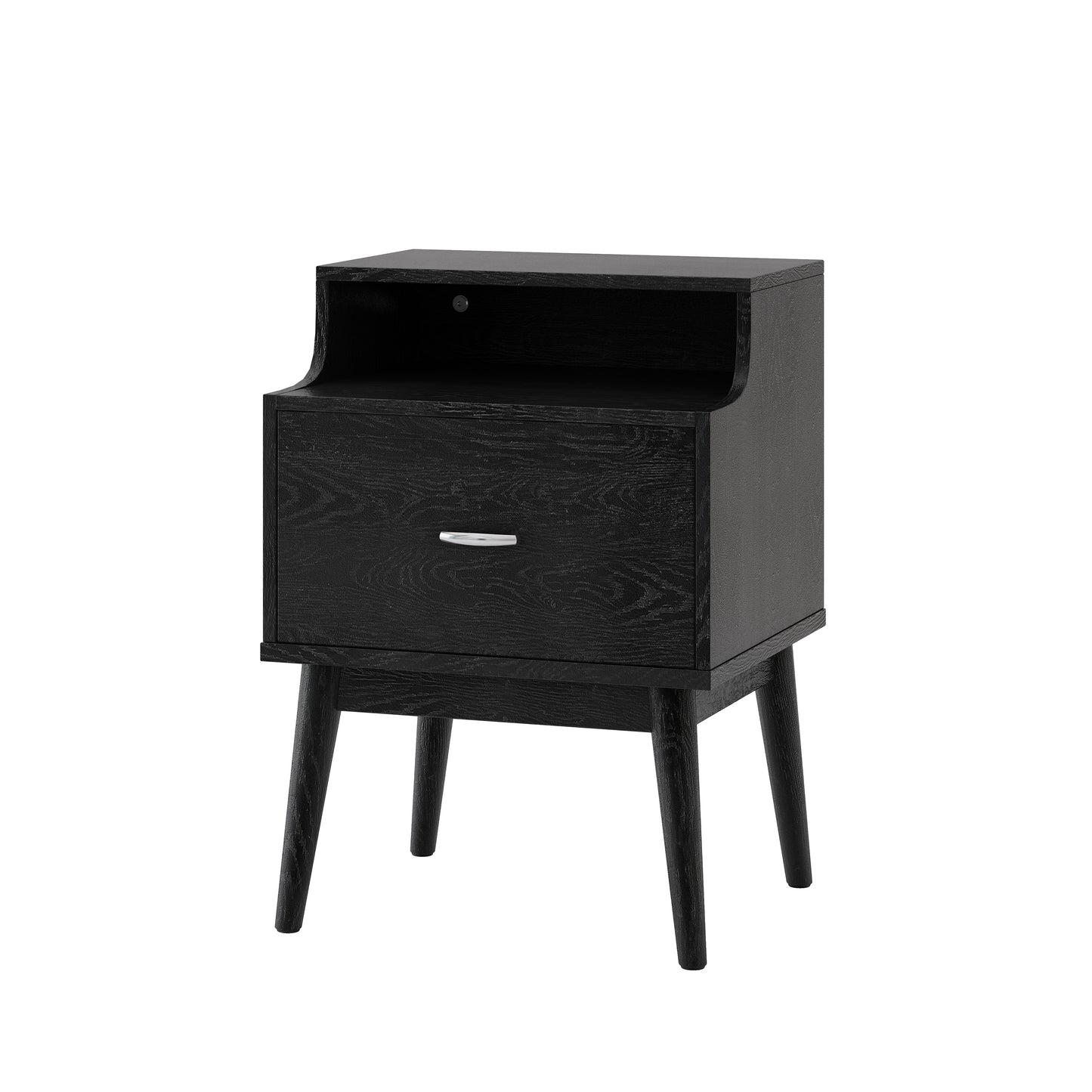 Irvington Contemporary Velvet Drawer Nightstand