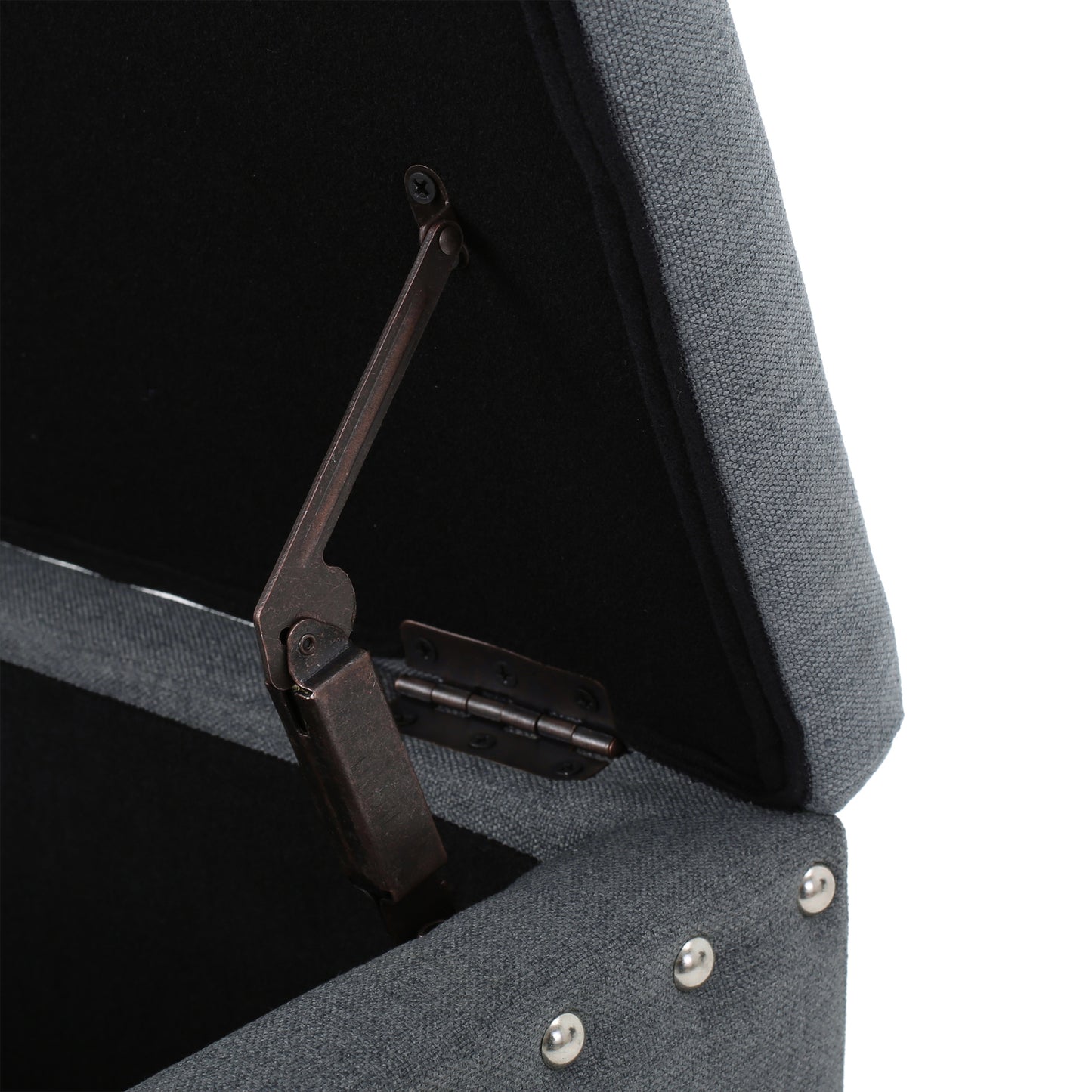 Mission Contemporary Velvet Storage Ottoman