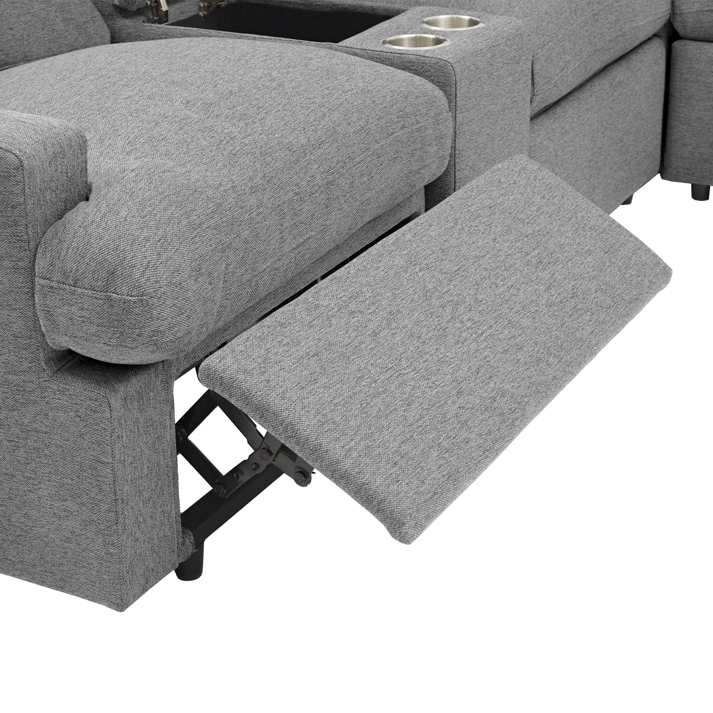 Marcel Contemporary Velvet Recliner Sectional