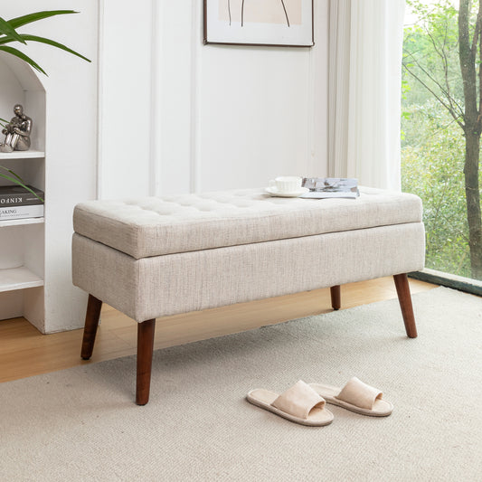 Kingsly Contemporary Upholstered Storage Bench