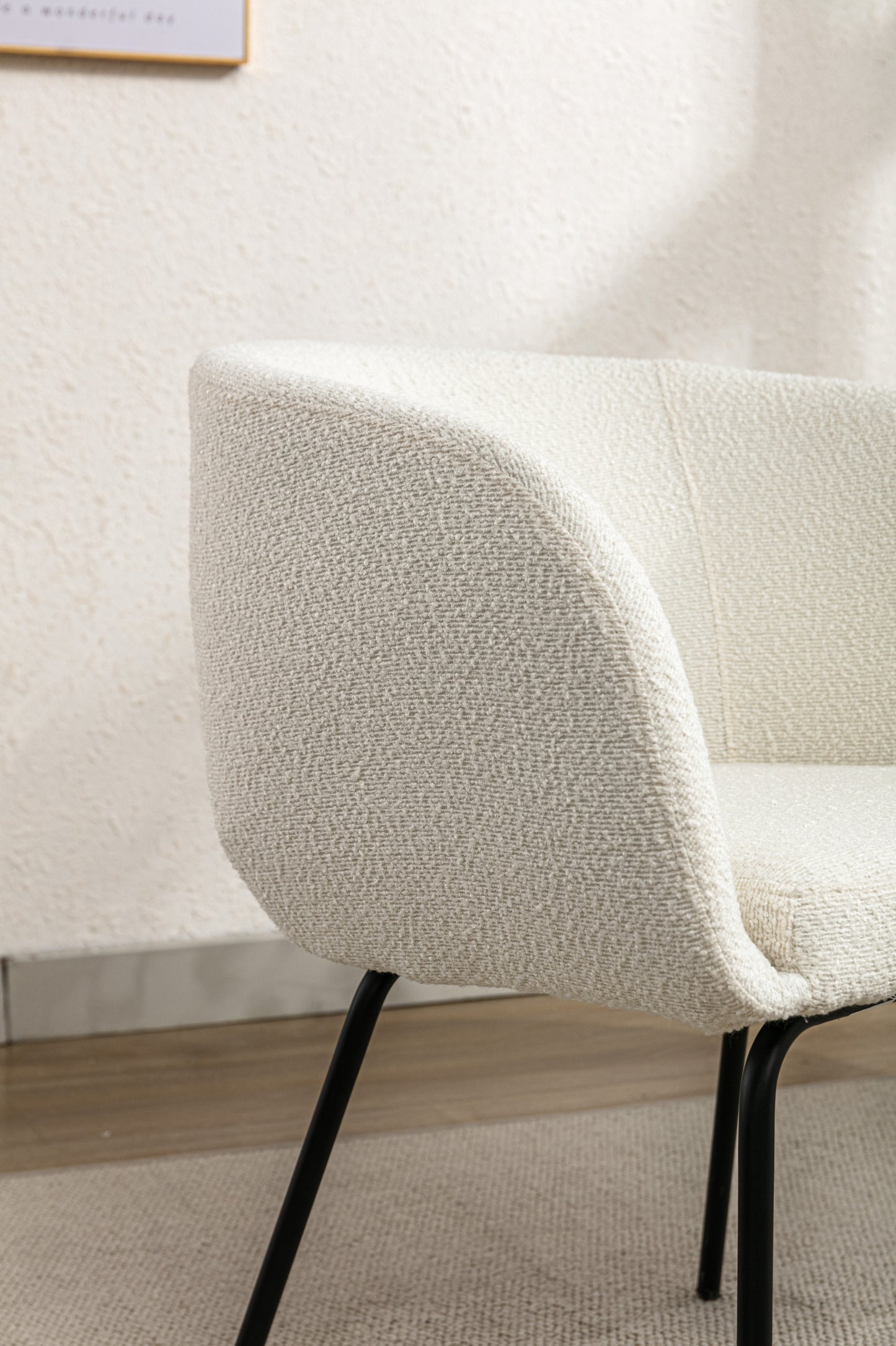 Emery Modern Boucle Fabric Dining Chair