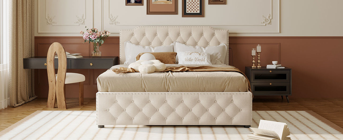 Cleo Contemporary Platform Bed