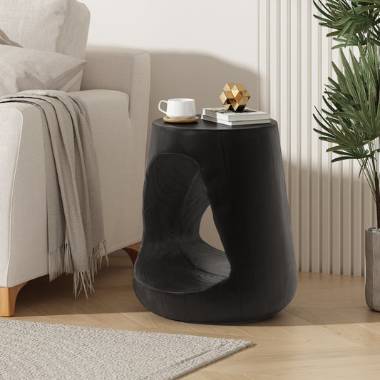 Calista Modern Hollow Side Table Wood-like