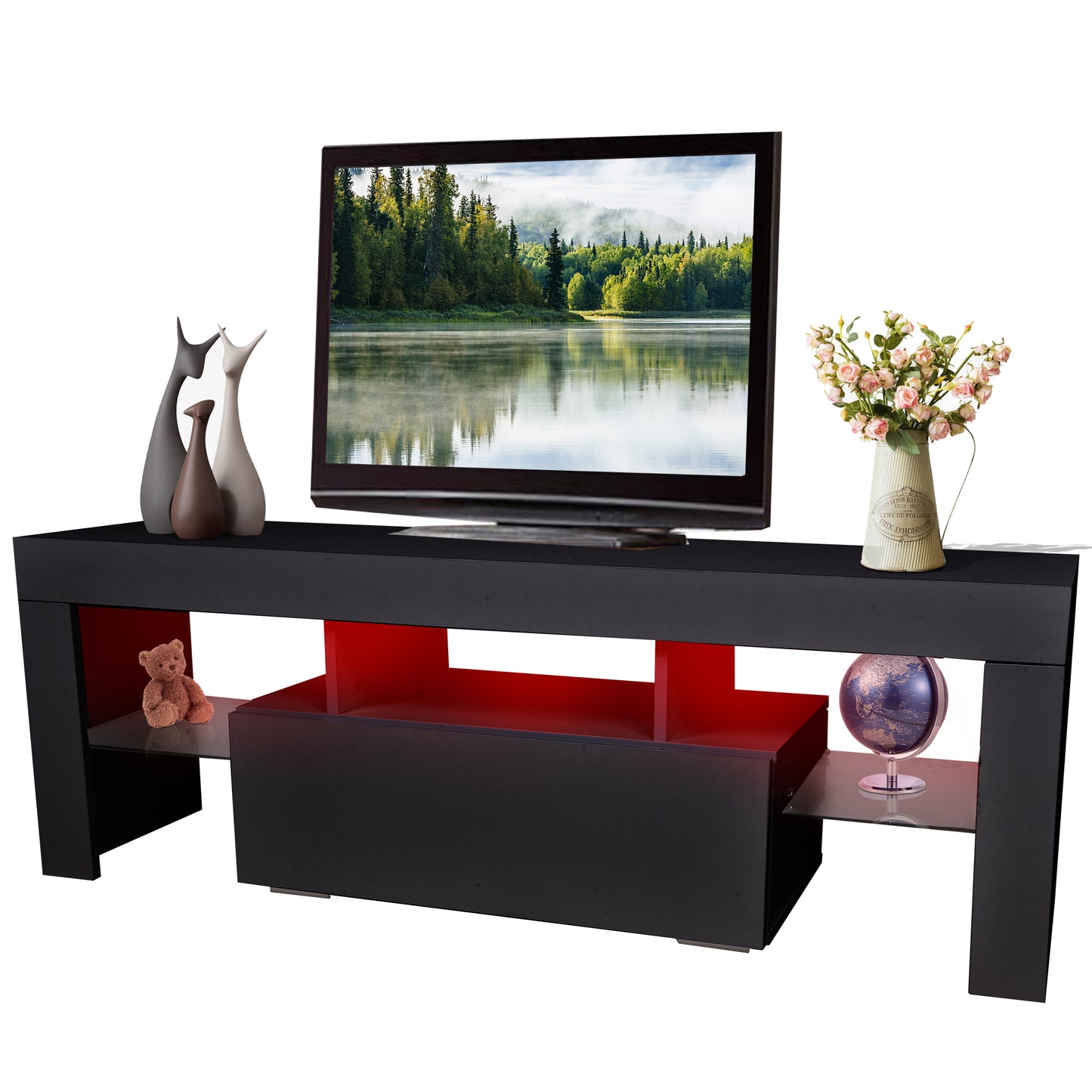 Healdsburg Modern Stand with Storage Entertainment Table