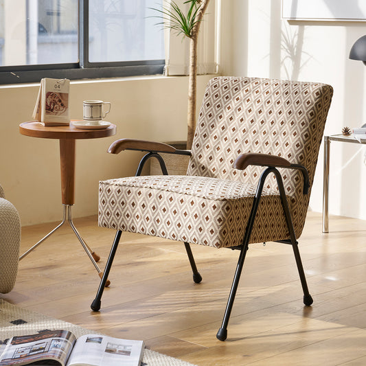 Elmcrest Modern Pattern Fabric Accent Chair, High