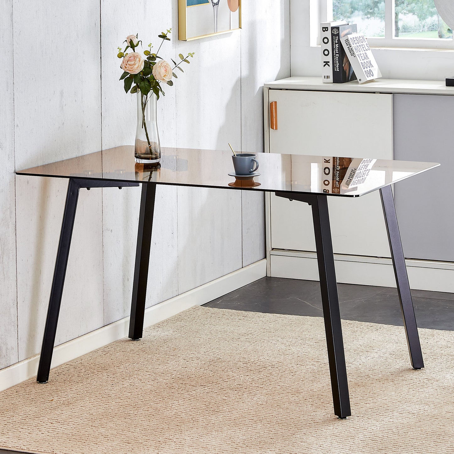 Lazzareschi Modern Glass Dining Table