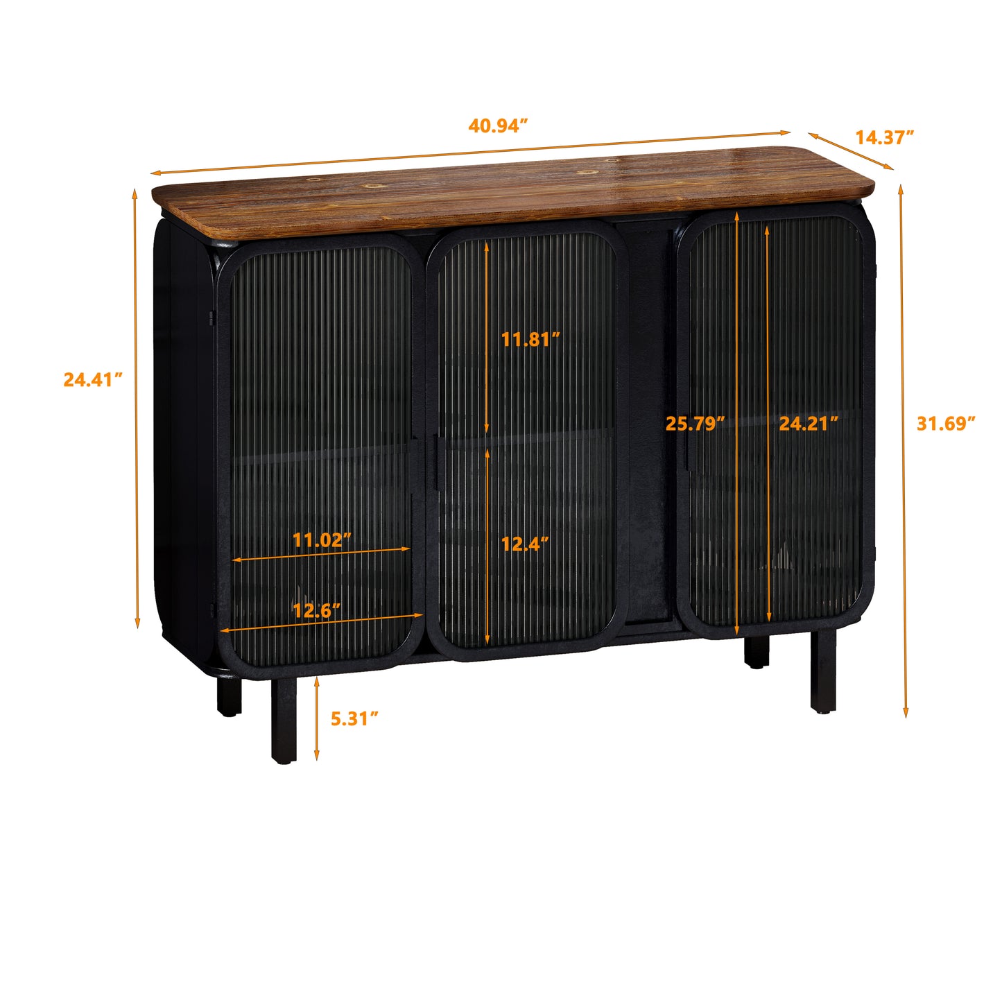 Sonoma Modern Glass Storage Cabinet