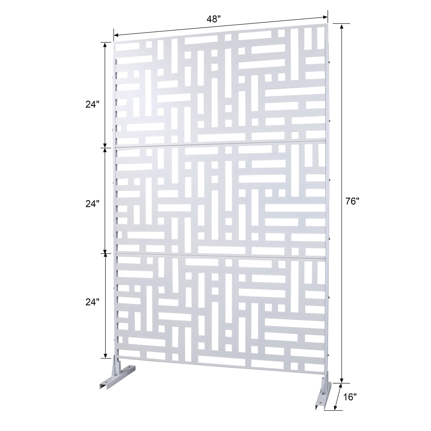 Ghivi Industrial Freestanding Metal Privacy Screen