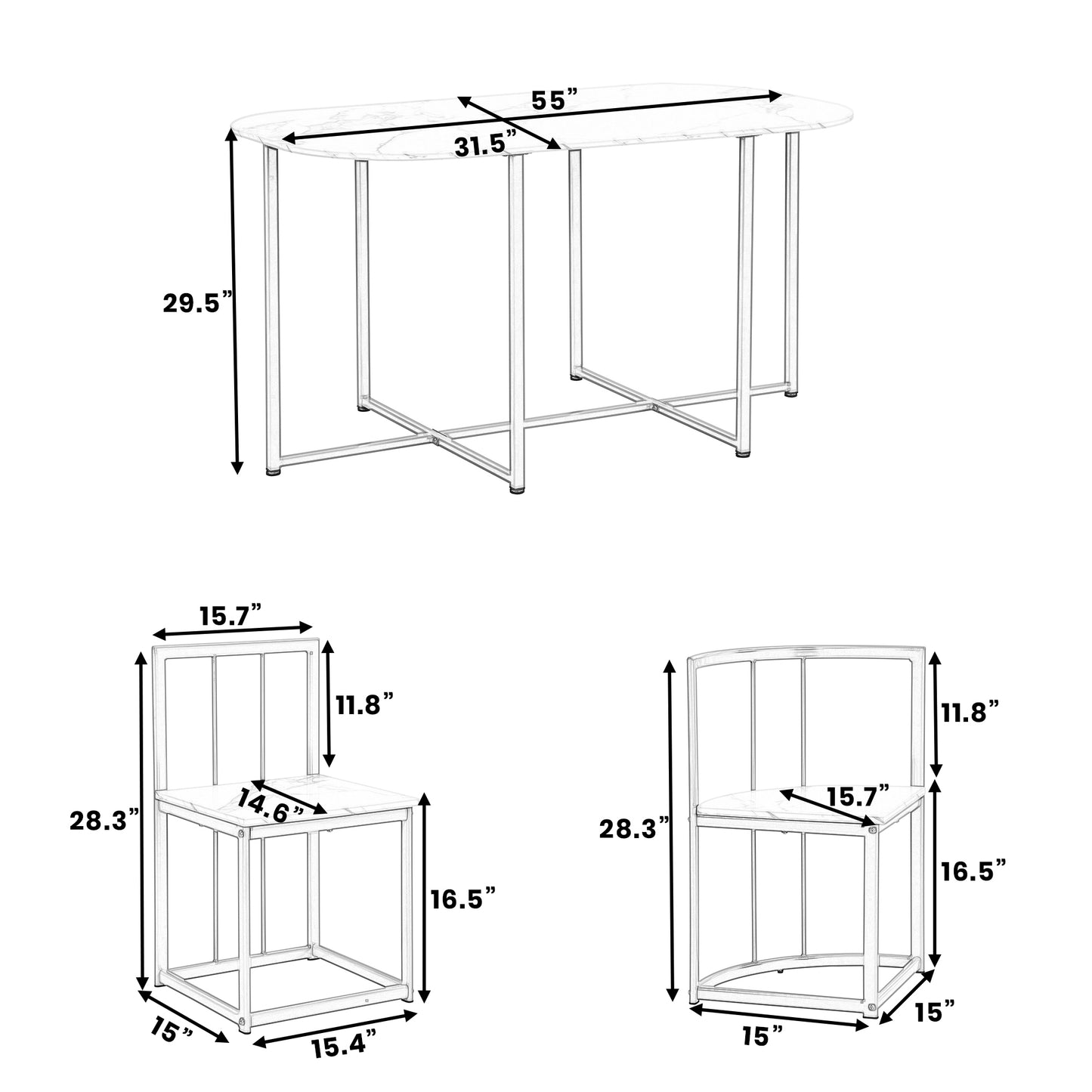 Mission Modern 7 Piece Dining Set