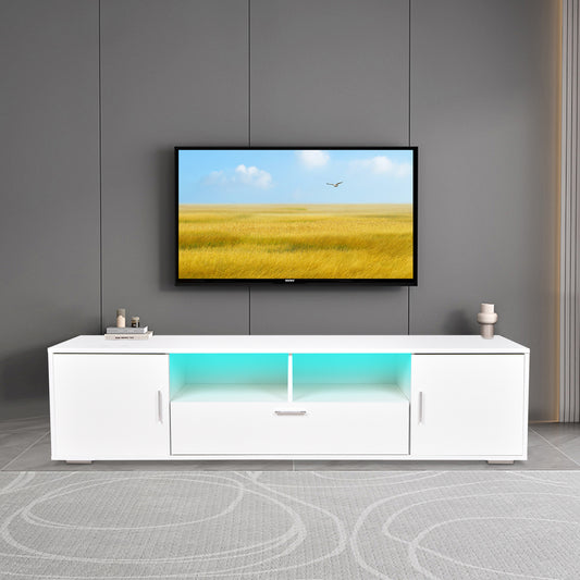 Justo Modern Stand with LED Lights Entertainment Table