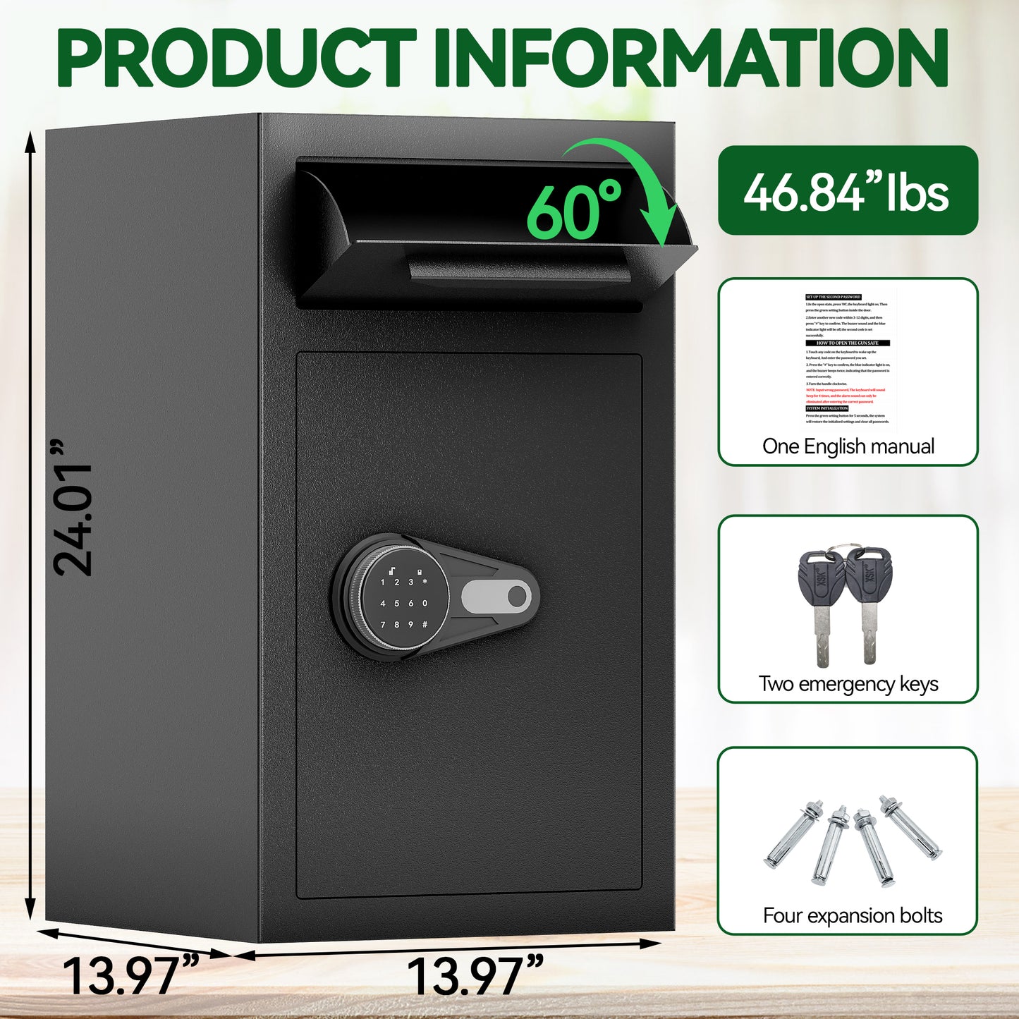 Oakridge Industrial Digital Safe Deposit Box