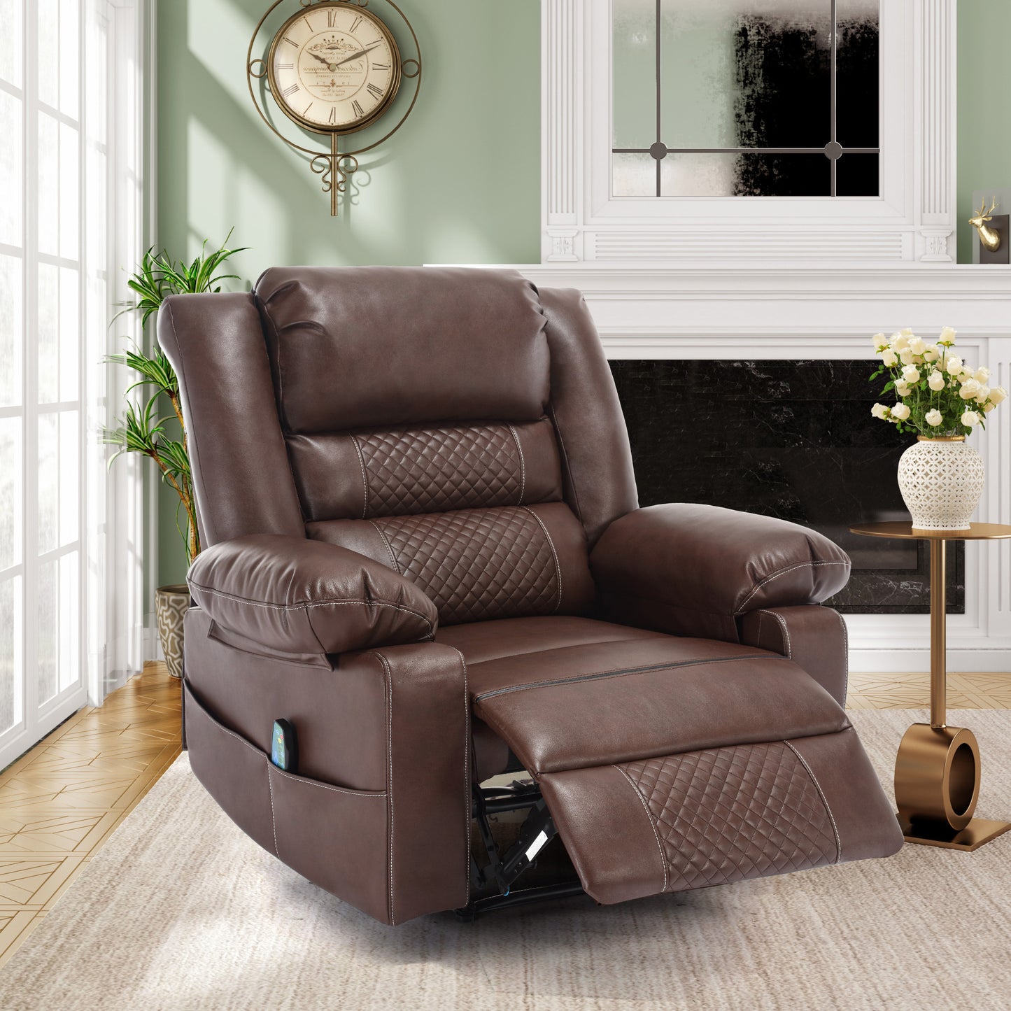 Lula Modern Breathable Leather Massage Recliner