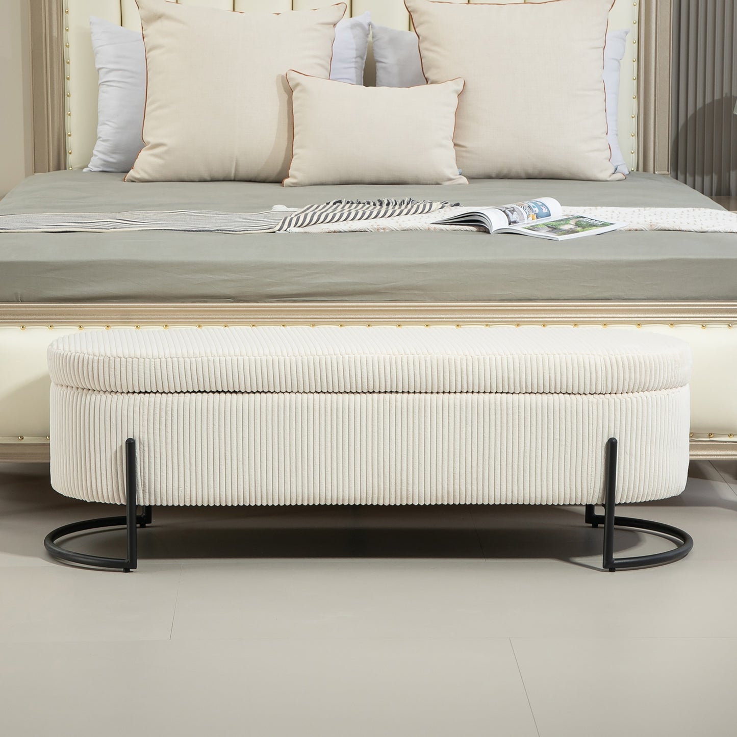 Lula Modern Upholstered Storage Ottoman
