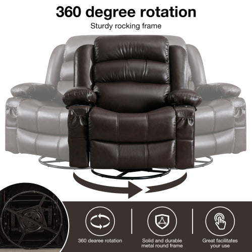 Mission Modern Massage Swivel Recliner Chair