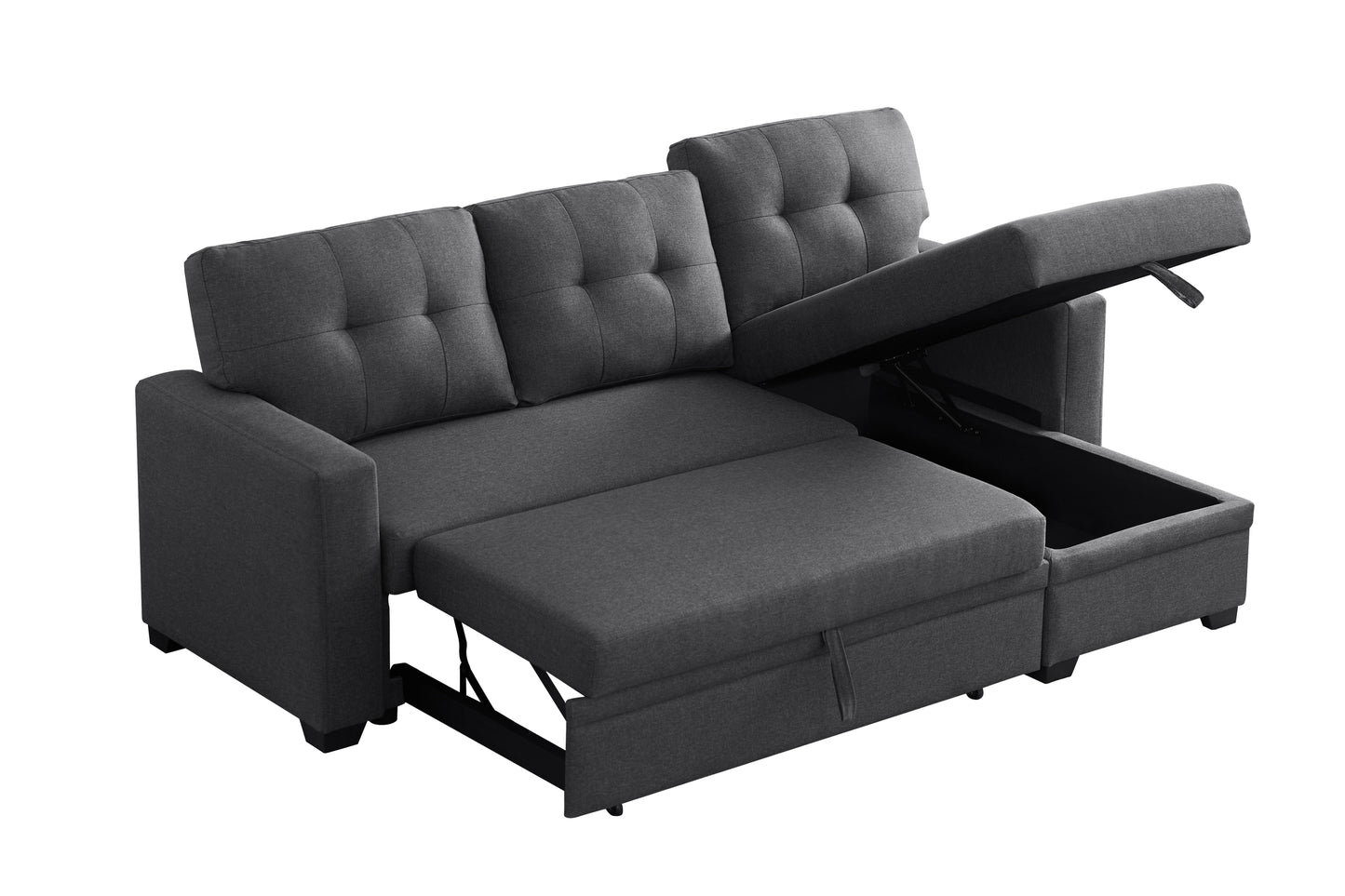 Calista Modern Linen Sleeper Sectional