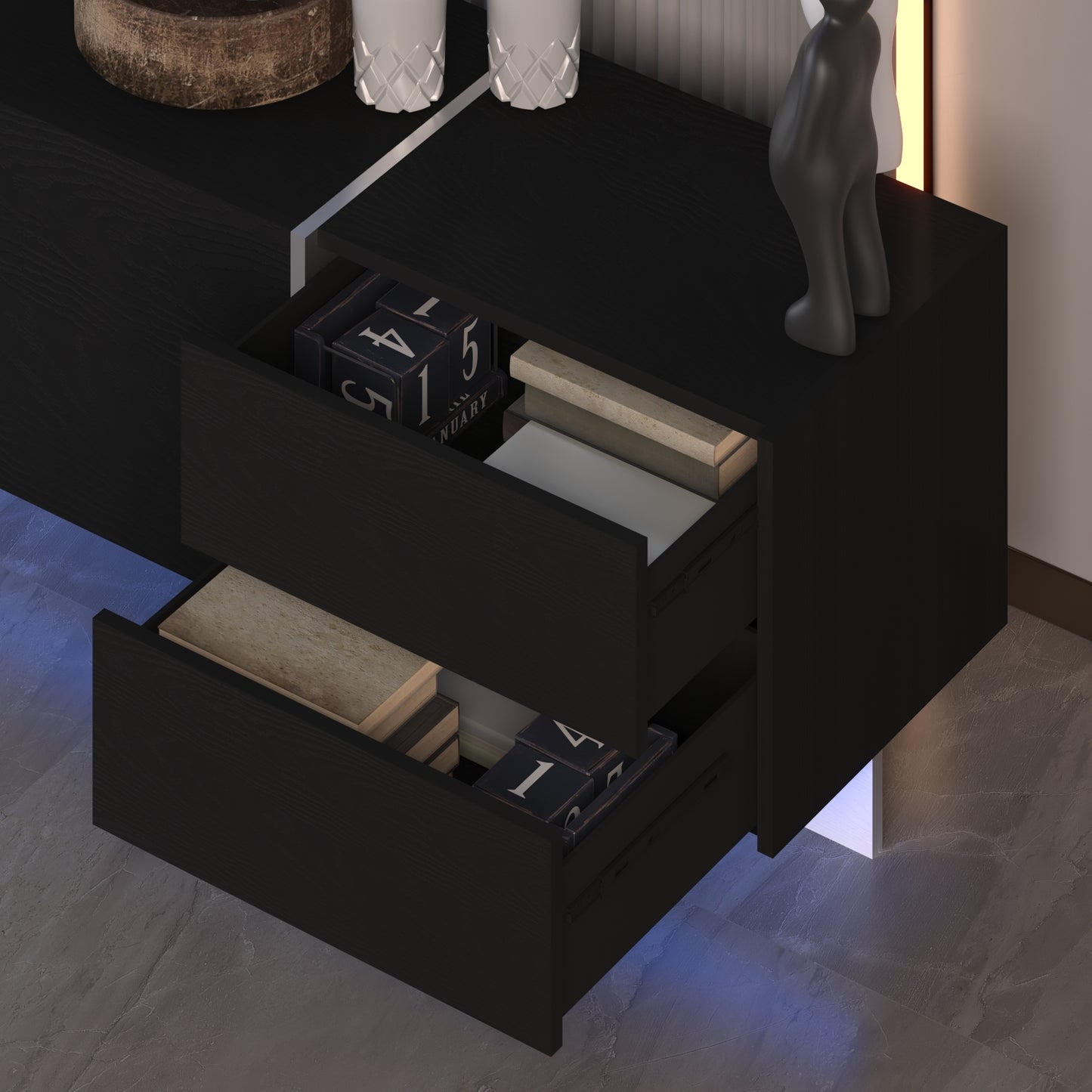 Lula Modern LED TV Remote Console Stand