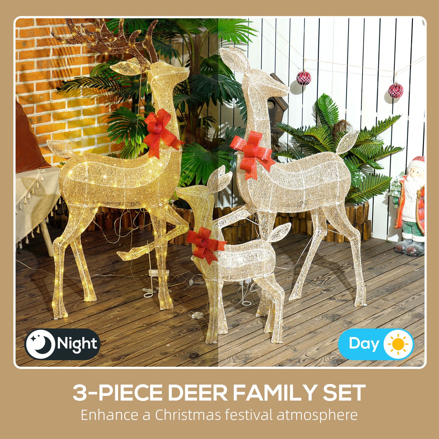Cleo Contemporary Lighted Christmas Deer