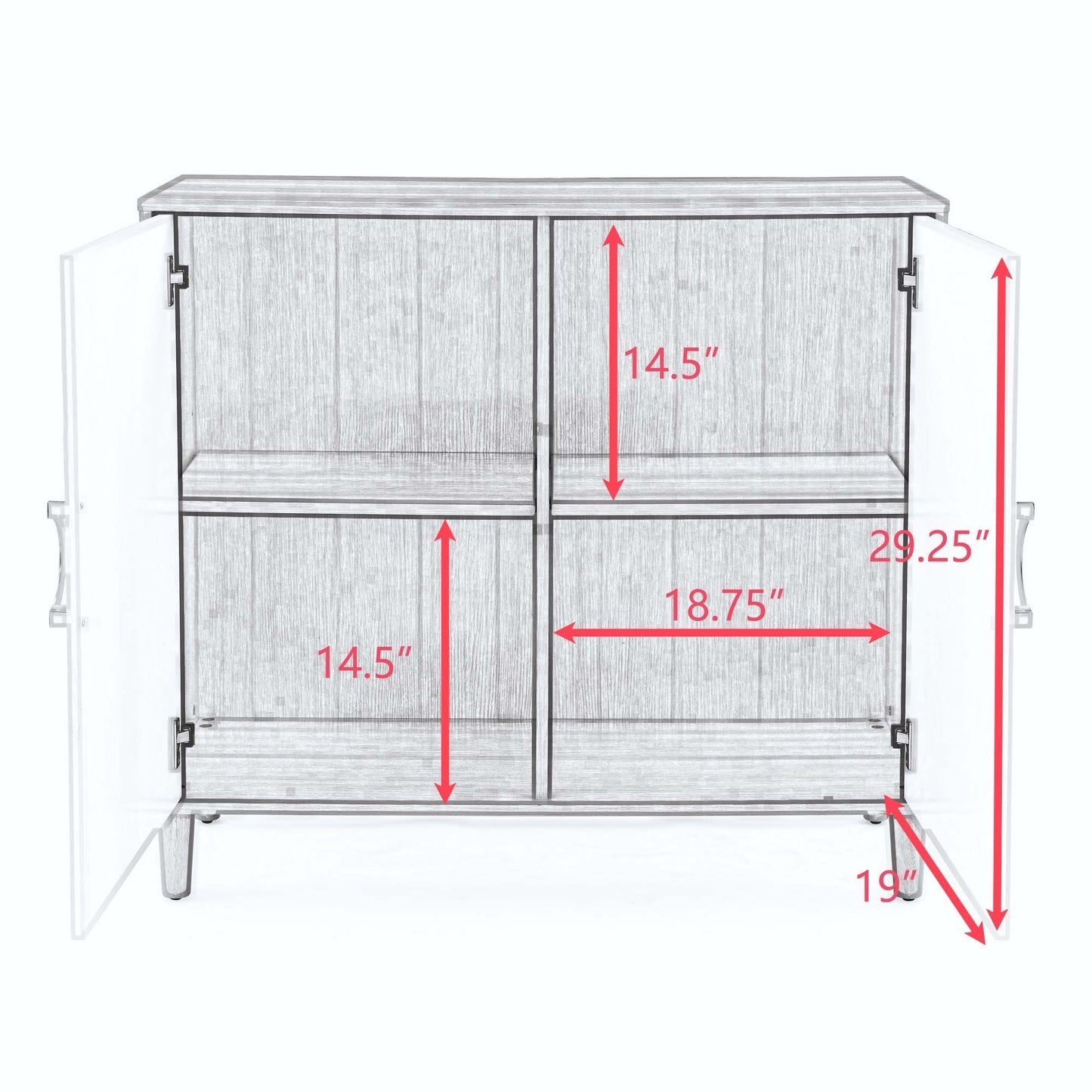 Silverleaf Modern Freestanding Storage Cabinet