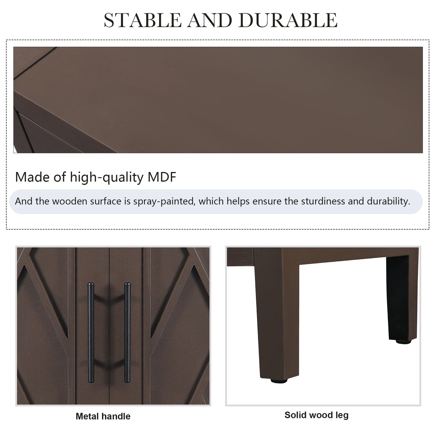 Centerville Modern Twill Wooden Sideboard Cabinet