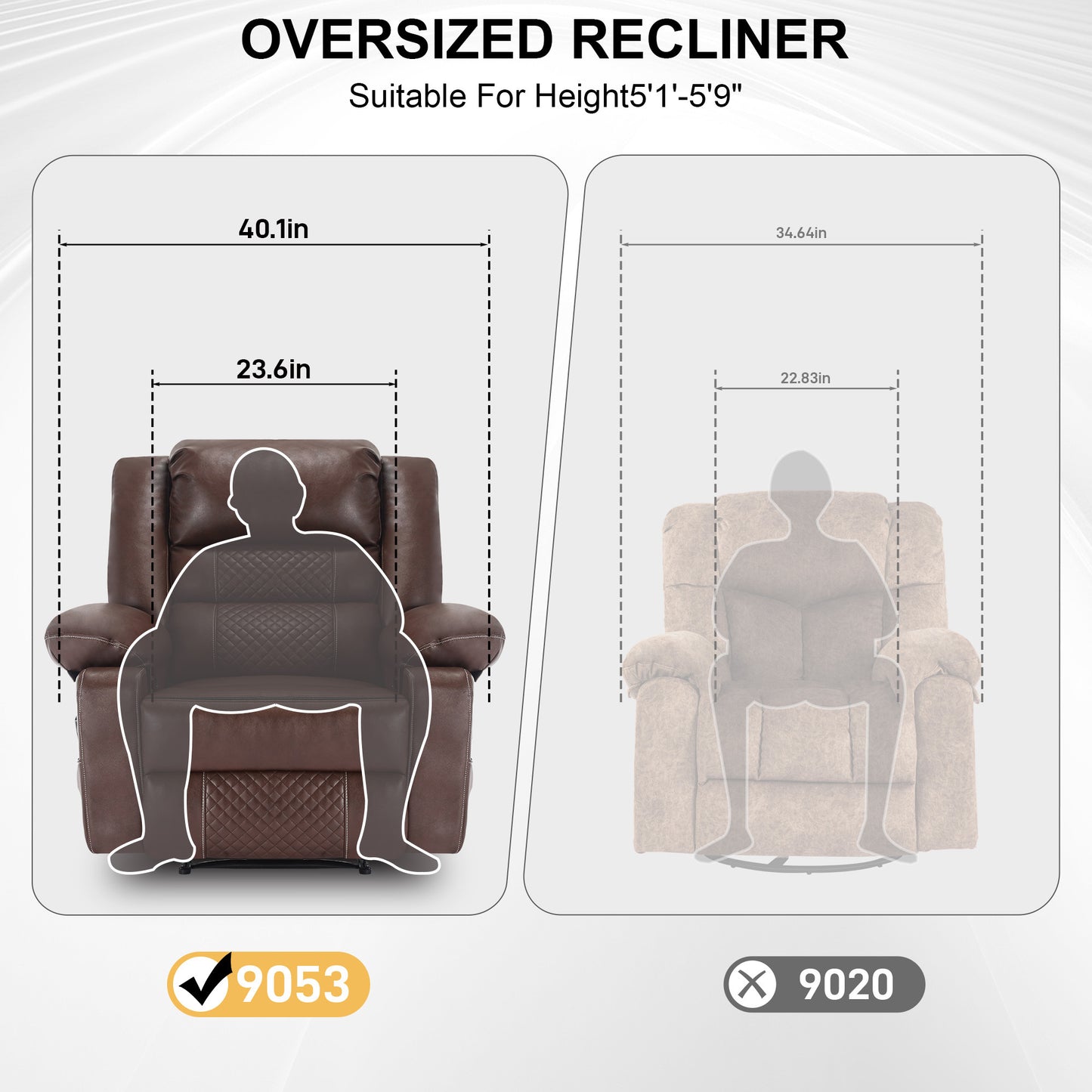 Lula Modern Breathable Leather Massage Recliner