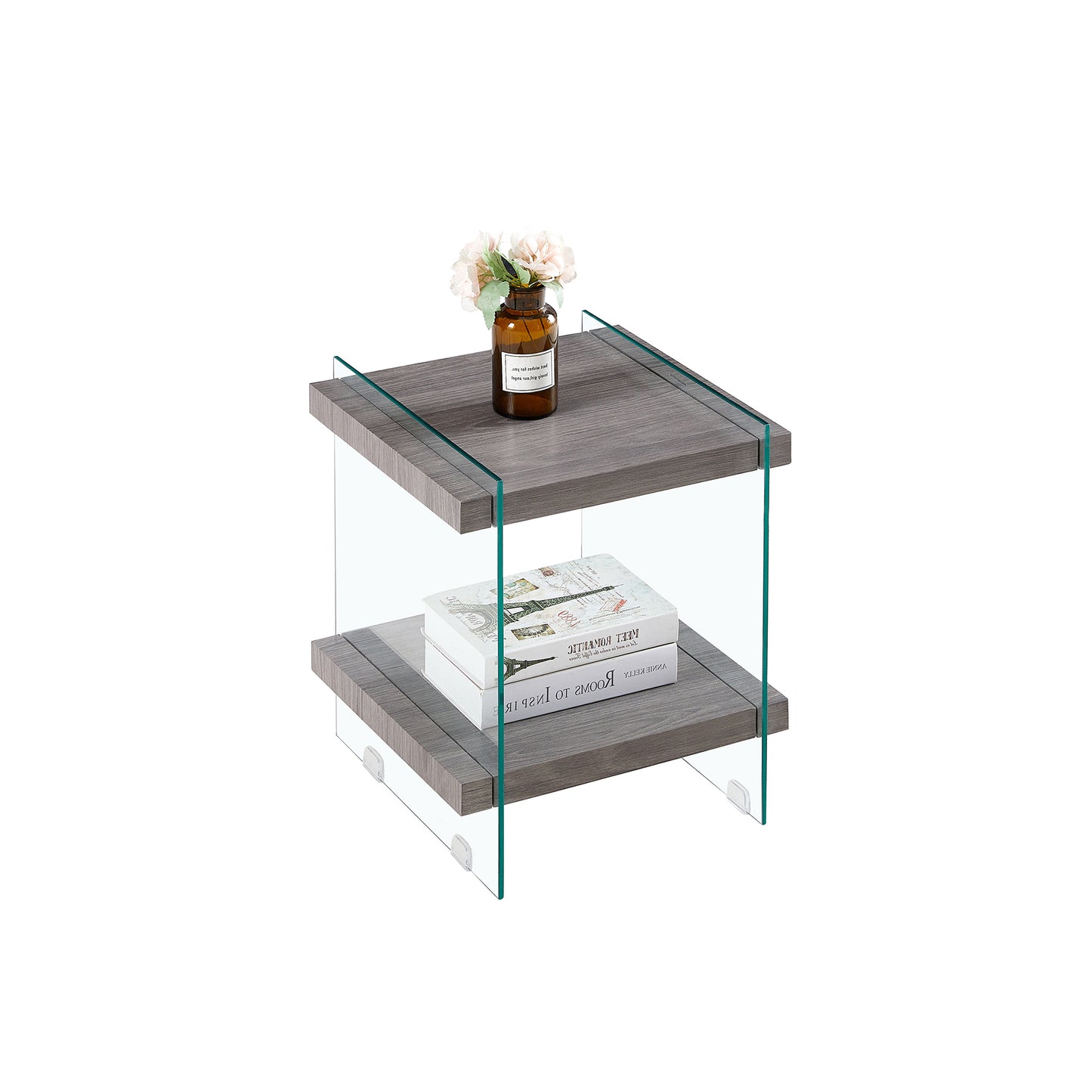 Oakridge Modern Sleek Glass Side Table
